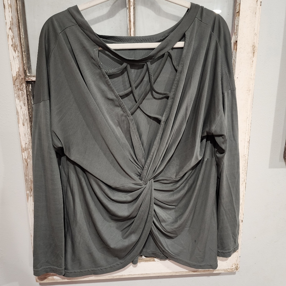 Open back long sleeve